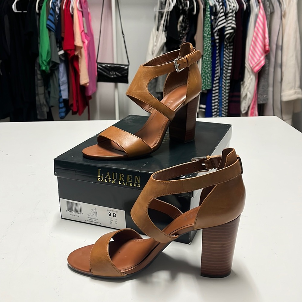 Ralph Lauren block heel sandals